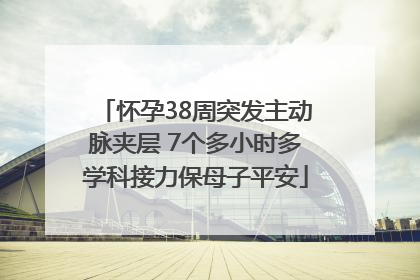 怀孕38周突发主动脉夹层 7个多小时多学科接力保母子平安