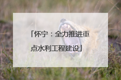 怀宁：全力推进重点水利工程建设