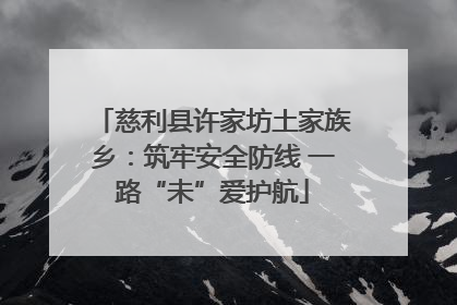 慈利县许家坊土家族乡：筑牢安全防线 一路“未”爱护航