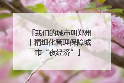 我们的城市叫郑州丨精细化管理保障城市“夜经济”