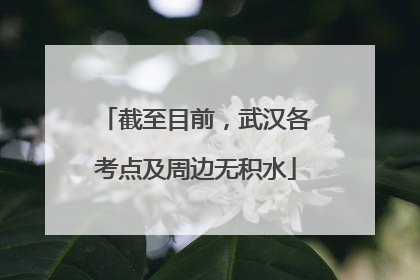 截至目前，武汉各考点及周边无积水