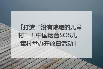 打造“没有院墙的儿童村”！中国烟台SOS儿童村举办开放日活动