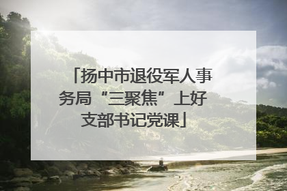 扬中市退役军人事务局“三聚焦”上好支部书记党课