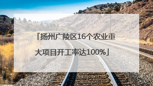 扬州广陵区16个农业重大项目开工率达100%