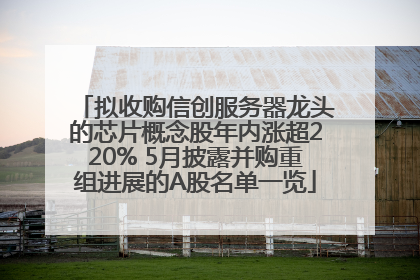 拟收购信创服务器龙头的芯片概念股年内涨超220% 5月披露并购重组进展的A股名单一览