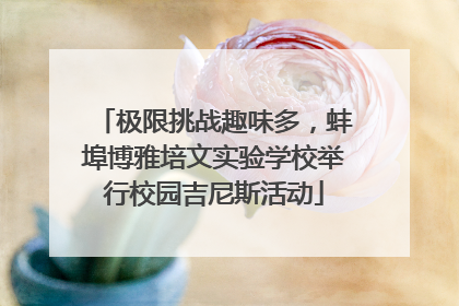 极限挑战趣味多，蚌埠博雅培文实验学校举行校园吉尼斯活动