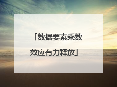 数据要素乘数效应有力释放