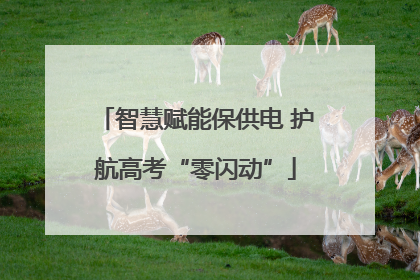 智慧赋能保供电 护航高考“零闪动”