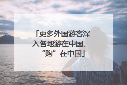 更多外国游客深入各地游在中国、“购”在中国