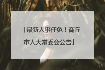 最新人事任免！商丘市人大常委会公告