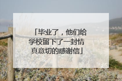 毕业了，他们给学校留下了一封情真意切的感谢信