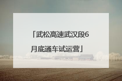 武松高速武汉段6月底通车试运营