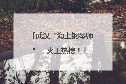 武汉“海上钢琴师”，火上热搜！