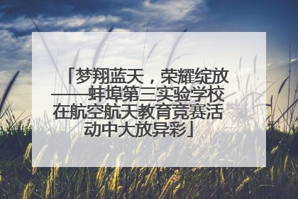 梦翔蓝天，荣耀绽放——蚌埠第三实验学校在航空航天教育竞赛活动中大放异彩