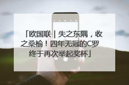 欧国联｜失之东隅，收之桑榆！四年无冠的C罗终于再次举起奖杯