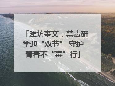 潍坊奎文：禁毒研学迎“双节” 守护青春不“毒”行