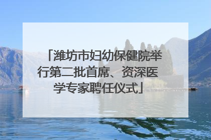 潍坊市妇幼保健院举行第二批首席、资深医学专家聘任仪式