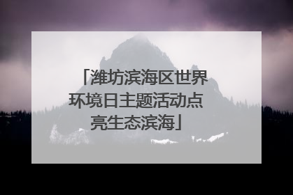 潍坊滨海区世界环境日主题活动点亮生态滨海