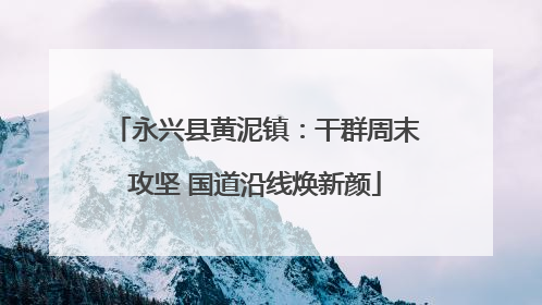 永兴县黄泥镇：干群周末攻坚 国道沿线焕新颜