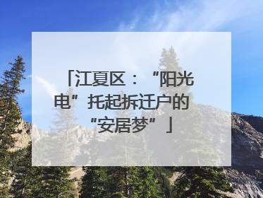 江夏区：“阳光电”托起拆迁户的“安居梦”