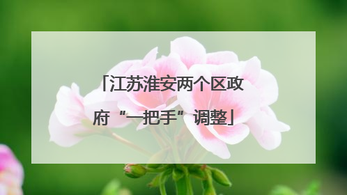 江苏淮安两个区政府“一把手”调整