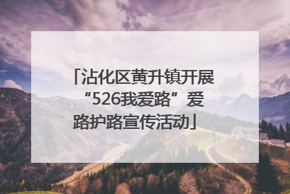 沾化区黄升镇开展“526我爱路”爱路护路宣传活动