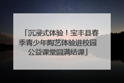 沉浸式体验！宝丰县春季青少年陶艺体验进校园公益课堂圆满结课
