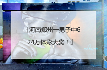 河南郑州一男子中624万体彩大奖！