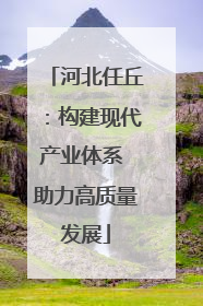 河北任丘：构建现代产业体系 助力高质量发展