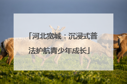 河北宽城：沉浸式普法护航青少年成长
