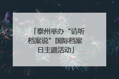 泰州举办“请听档案说”国际档案日主题活动