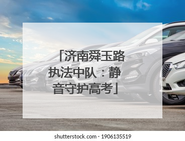 济南舜玉路执法中队：静音守护高考