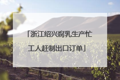 浙江绍兴腐乳生产忙 工人赶制出口订单