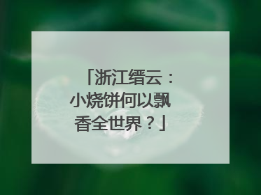 浙江缙云：小烧饼何以飘香全世界？