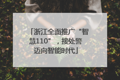 浙江全面推广“智慧110”，接处警迈向智能时代