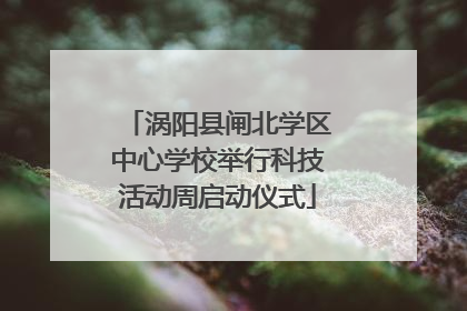 涡阳县闸北学区中心学校举行科技活动周启动仪式