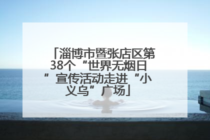 淄博市暨张店区第38个“世界无烟日”宣传活动走进“小义乌”广场