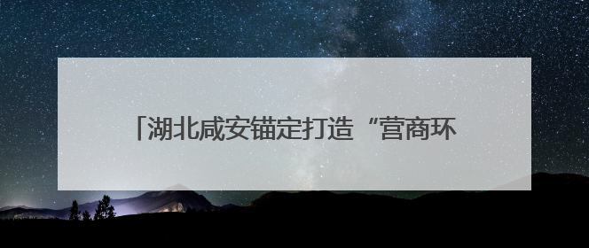湖北咸安锚定打造“营商环境首善区”助力高质量发展