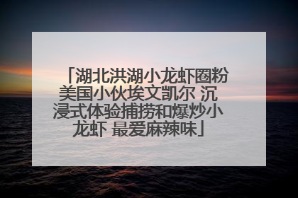 湖北洪湖小龙虾圈粉美国小伙埃文凯尔 沉浸式体验捕捞和爆炒小龙虾 最爱麻辣味