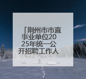 荆州市市直事业单位2025年统一公开招聘工作人员体检考察公告