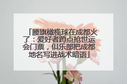 腰旗橄榄球在成都火了：爱好者蹲点抢世运会门票，俱乐部把成都地名写进战术暗语