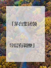 茅台集团领导层有调整