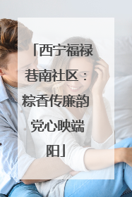 西宁福禄巷南社区：粽香传廉韵 党心映端阳