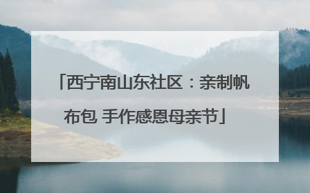 西宁南山东社区：亲制帆布包 手作感恩母亲节