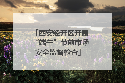 西安经开区开展“端午”节前市场安全监督检查
