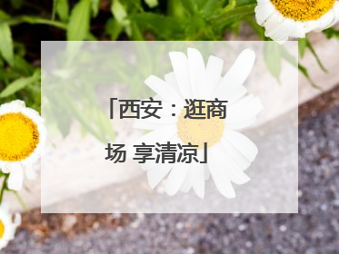 西安：逛商场 享清凉