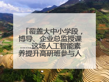 覆盖大中小学段，博导、企业总监授课……这场人工智能素养提升高研班参与人次达30万