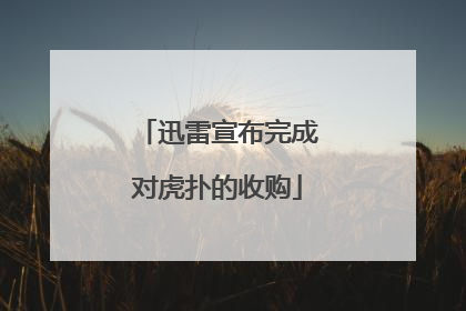 迅雷宣布完成对虎扑的收购