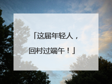 这届年轻人，回村过端午！
