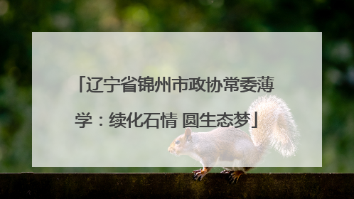 辽宁省锦州市政协常委薄学：续化石情 圆生态梦